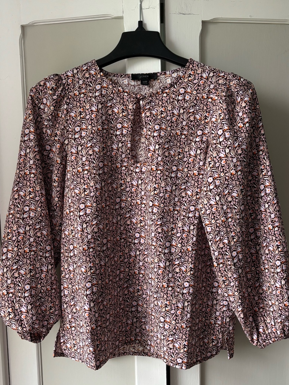 J Crew XXS Long Sleeve Floral Blouse